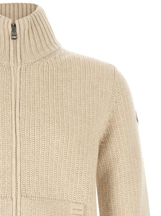 26FW 몽클레어 집업 니트 L20919B00058M4281215 Beige - MONCLER