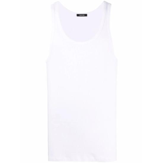 26FW 톰포드 민소매 티셔츠 T4D101210 100 WHITE