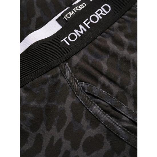 26FW 톰포드 레오파드 코튼 박서 브리프 T4LC31230 029 BLACK GREY - TOMFORD