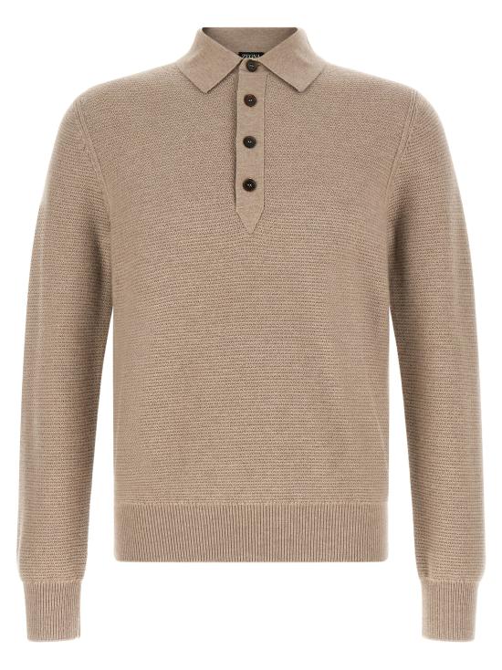 26FW 에르메네질도제냐 폴로 티셔츠 UIK74A4145N92 Beige