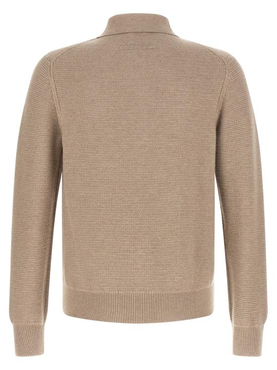26FW 에르메네질도제냐 폴로 티셔츠 UIK74A4145N92 Beige - ERMENEGILDO ZEGNA