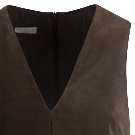 26FW 브루넬로 쿠치넬리 미디 원피스 M0CLFA5544 DARK BROWN - BRUNELLO CUCINELLI