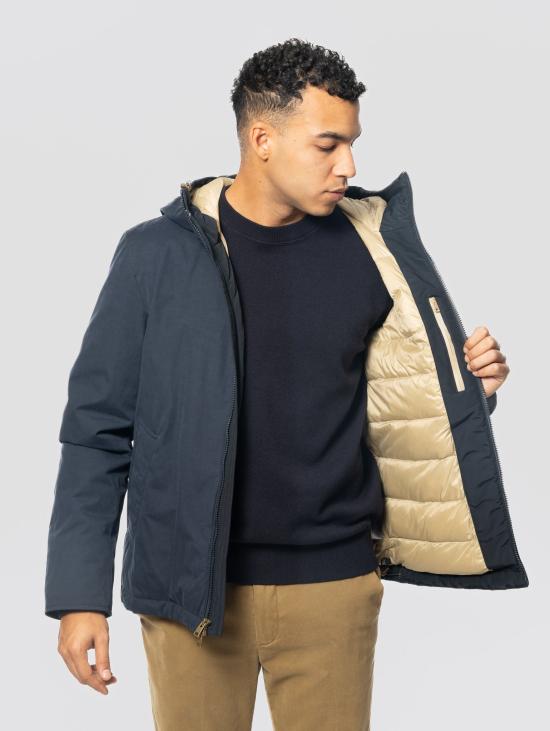 26FW 울리치 자켓 지아콘 마이크로피브라 마운틴 크로스 블루 - WOOLRICH