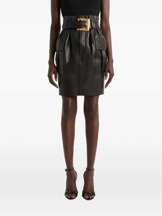 26FW 발망 스커트 HF1LCB16LE35 0PA NOIR - BALMAIN