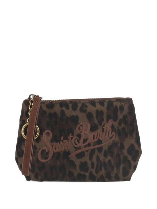26FW 세인트바쓰 클러치/파우치 ALMI001 00212M DARK LEOPARD 18 EMB
