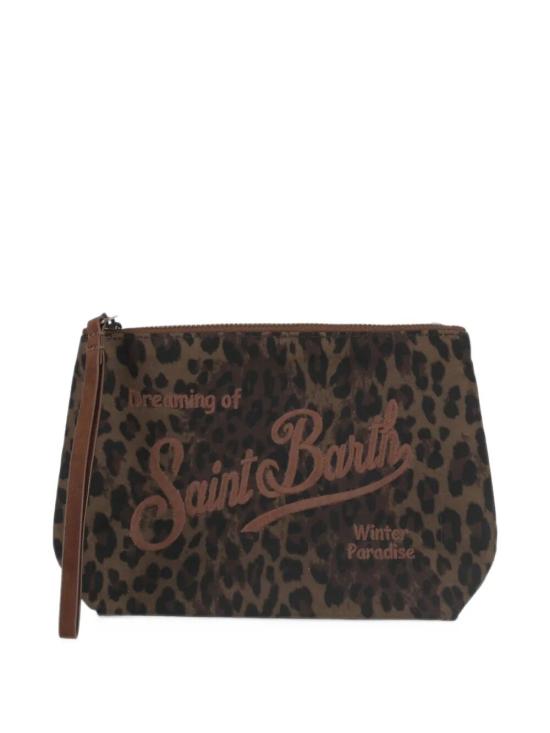 26FW 세인트바쓰 클러치/파우치 ALI0058 00212M DARK LEOPARD 18 EMB