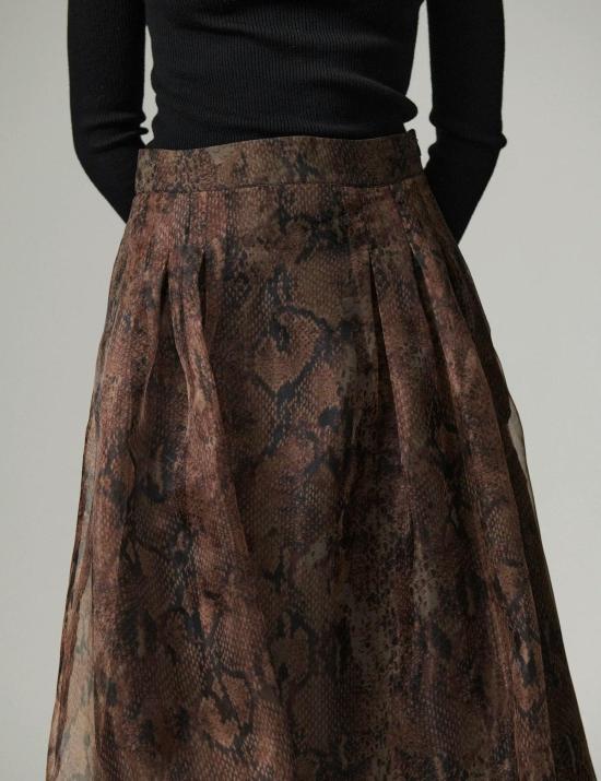  Day Birger et Mikkelsen 미디 스커트 DAY26041020 BROWN SNAKEY - OTHER BRANDS