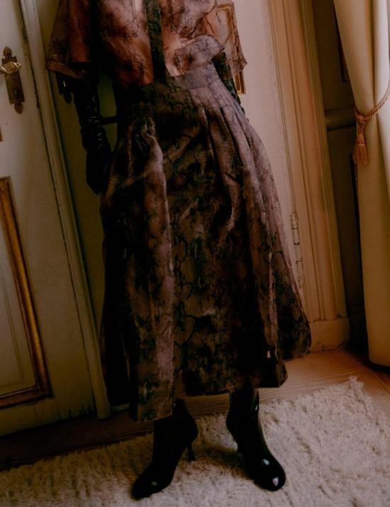  Day Birger et Mikkelsen 미디 스커트 DAY26041020 BROWN SNAKEY - OTHER BRANDS