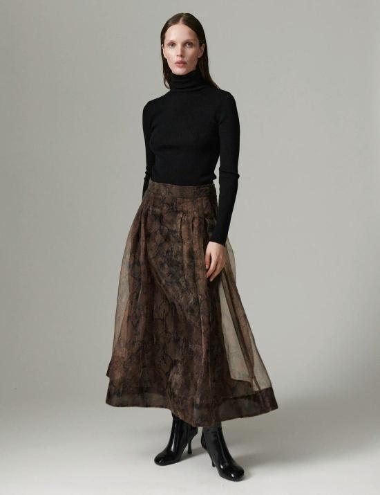  Day Birger et Mikkelsen 미디 스커트 DAY26041020 BROWN SNAKEY - OTHER BRANDS