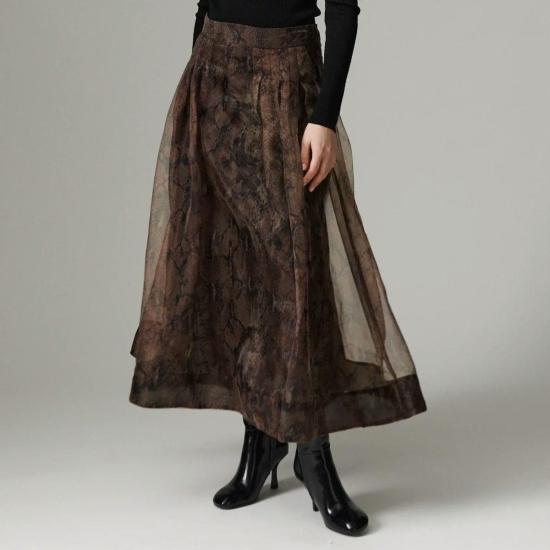  Day Birger et Mikkelsen 미디 스커트 DAY26041020 BROWN SNAKEY