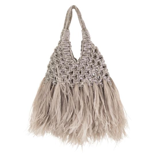 26SS 히보우라마 토트백 VANNIFIQUE PLUMES LIGHT GREY - HIBOURAMA