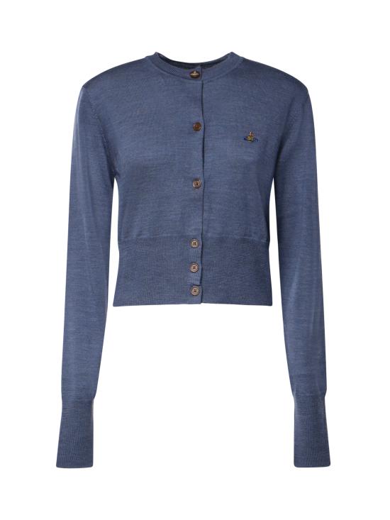 26FW 비비안웨스트우드 베아 크롭드 가디건 1803002U Y005EK409 DENIM BLUE