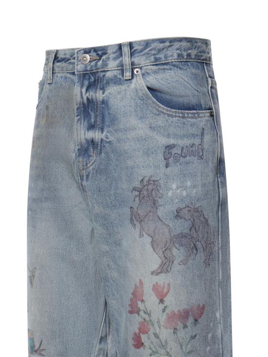 26FW 파운드 데님 팬츠 FOFW26DP03012 6371 LIGHT VINTAGE BLUE - FOUND