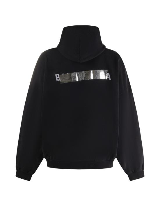 26FW 발렌시아가 실버 테이프 오버사이즈 후디 실버 테이프 오버사이즈 후디 A009EA TVVE31000 - BALENCIAGA