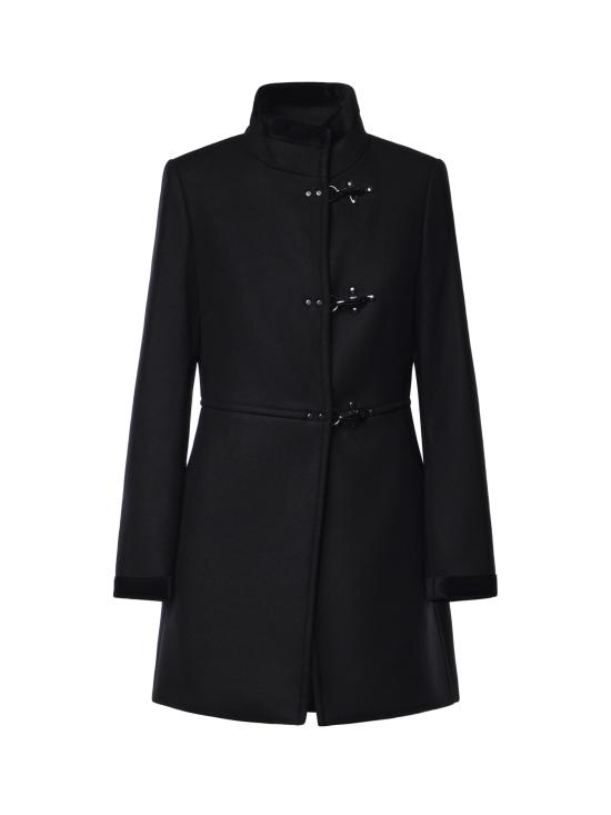 26FW 페이 코트 NAW50534000YMV B999 BLACK