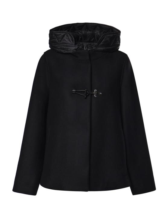 26FW 페이 코트 NAW59533730YMV B999 BLACK