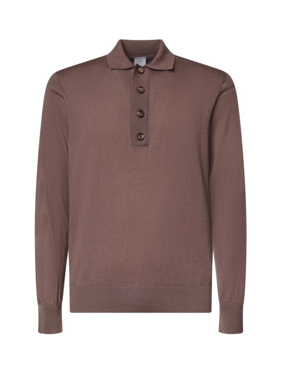 26FW 일레븐티 폴로 티셔츠 N76POLN07MAG0K007 05 DARK BROWN