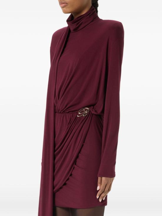 26FW 블루마린 미디 원피스 RF6079 J161891317 BURGUNDY - BLUMARINE
