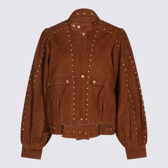 26FW 팜 리오 가죽 자켓 361344 L0007 BROWN