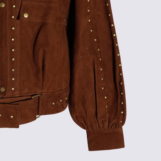 26FW 팜 리오 가죽 자켓 361344 L0007 BROWN - FARM RIO