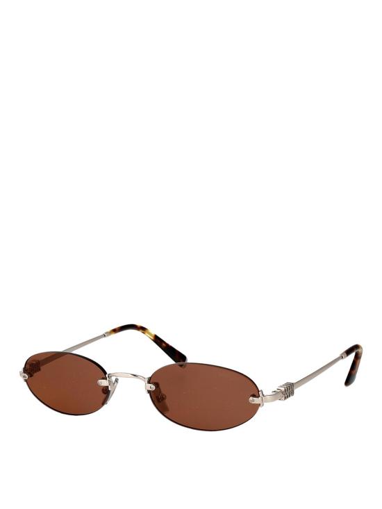 26SS 미우미우 림리스 오벌 선글라스 0MUA54S1BC90Q SILVER - MIU MIU