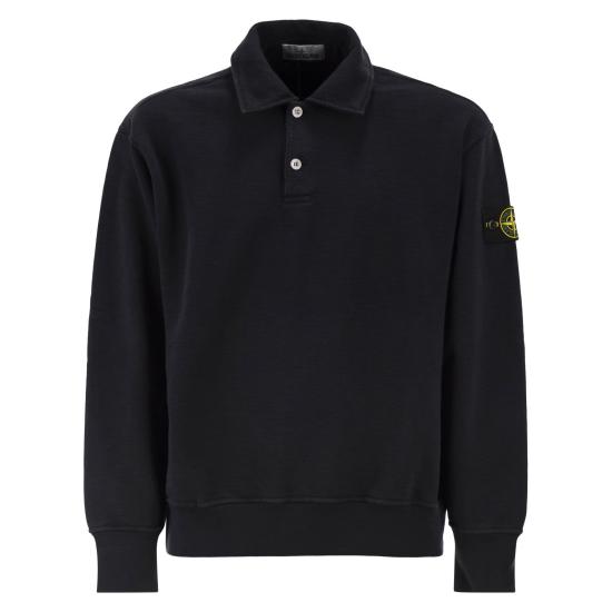 26FW 스톤 아일랜드 튜블라 코튼 플리스 폴로 스웨트셔츠 L2S156100054 NAVY