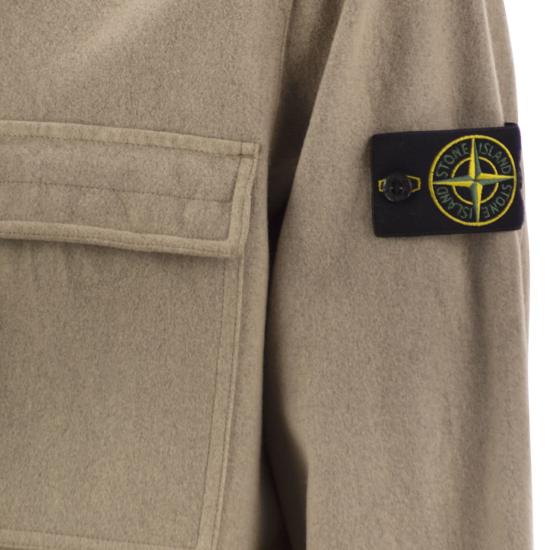 26FW 스톤 아일랜드 플라넬 오버셔츠 울 나일론 자켓 L2S151200033 BEIGE - STONE ISLAND
