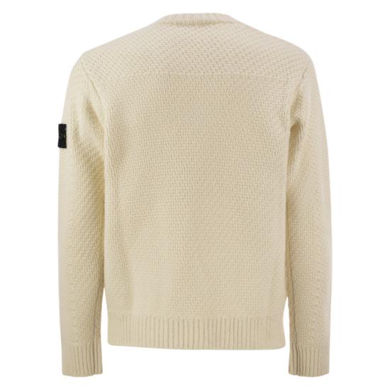 26FW 스톤 아일랜드 램스울 크루넥 니트 점퍼 램스울 크루넥 니트 점퍼 L2S155100055 IVORY - STONE ISLAND