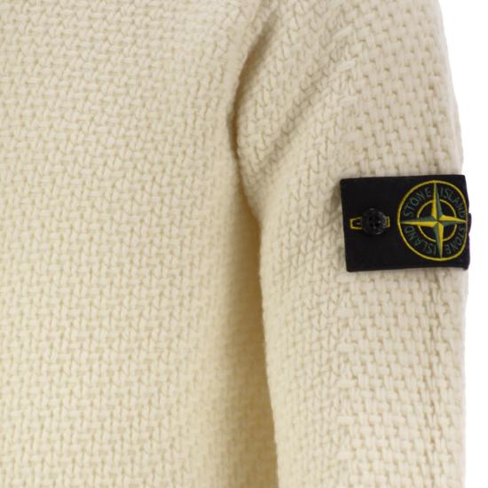 26FW 스톤 아일랜드 램스울 크루넥 니트 점퍼 램스울 크루넥 니트 점퍼 L2S155100055 IVORY - STONE ISLAND