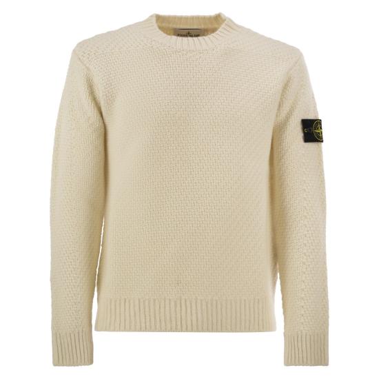 26FW 스톤 아일랜드 램스울 크루넥 니트 점퍼 램스울 크루넥 니트 점퍼 L2S155100055 IVORY