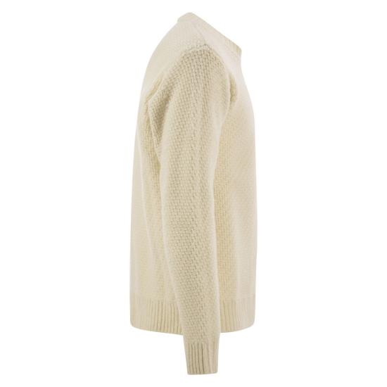 26FW 스톤 아일랜드 램스울 크루넥 니트 점퍼 램스울 크루넥 니트 점퍼 L2S155100055 IVORY - STONE ISLAND