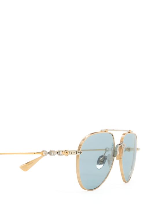 25FW 크롬하츠 선글라스 SPUNS SUN GP SS S GOLD PLATED SHINY SILVER - CHROME HEARTS