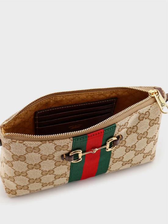 26FW 구찌 홀스빗 웹 GG 캔버스 스몰 숄더백 867130 BEIGE - GUCCI