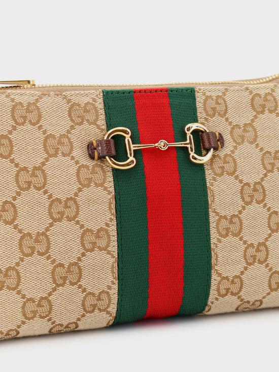 26FW 구찌 홀스빗 웹 GG 캔버스 스몰 숄더백 867130 BEIGE - GUCCI