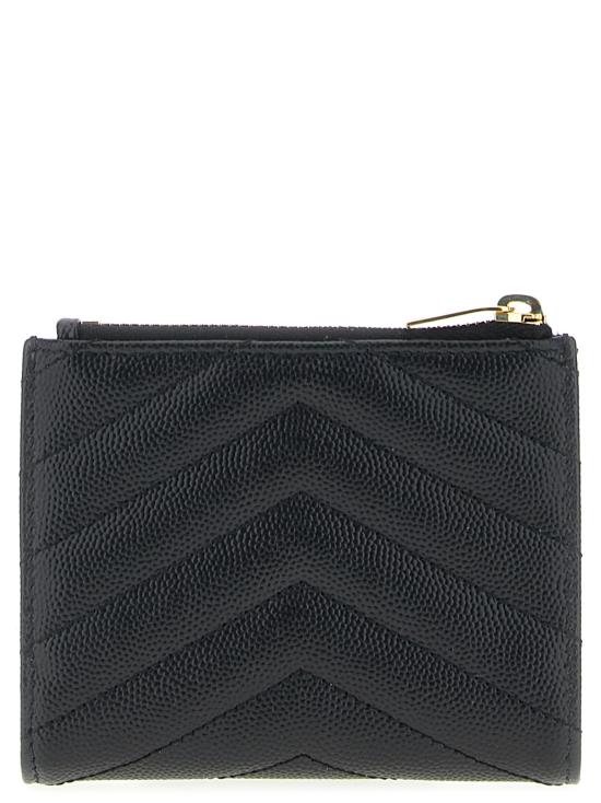 26FW 생로랑 지갑 카산드레  및 카드  블랙 - SAINT LAURENT