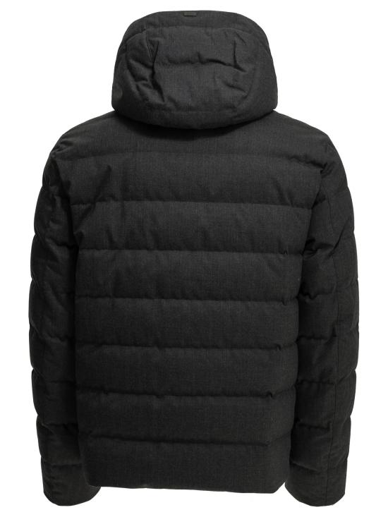 26FW 에르노 자켓 짧은 플란넬 다운 재킷, 재킷 및 코트 (회색) - HERNO