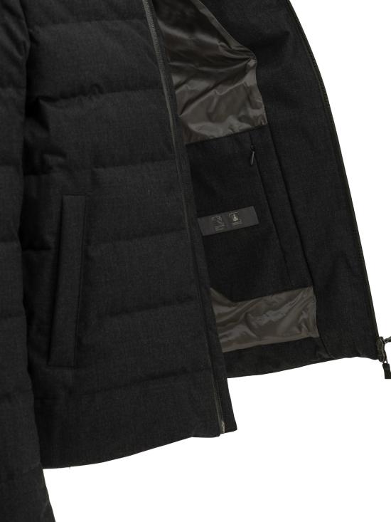 26FW 에르노 자켓 짧은 플란넬 다운 재킷, 재킷 및 코트 (회색) - HERNO