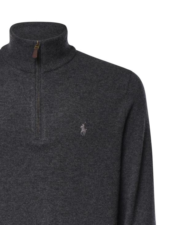 26FW 폴로 랄프로렌 집업 니트 710876756 017 DARK CHARCOAL HEATHER - POLO RALPH LAUREN