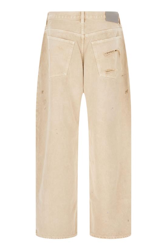 26FW 발렌시아가 디스트레스 페인트 스플래터 와이드 팬츠 A0099CTSWB2 9501 Beige - BALENCIAGA