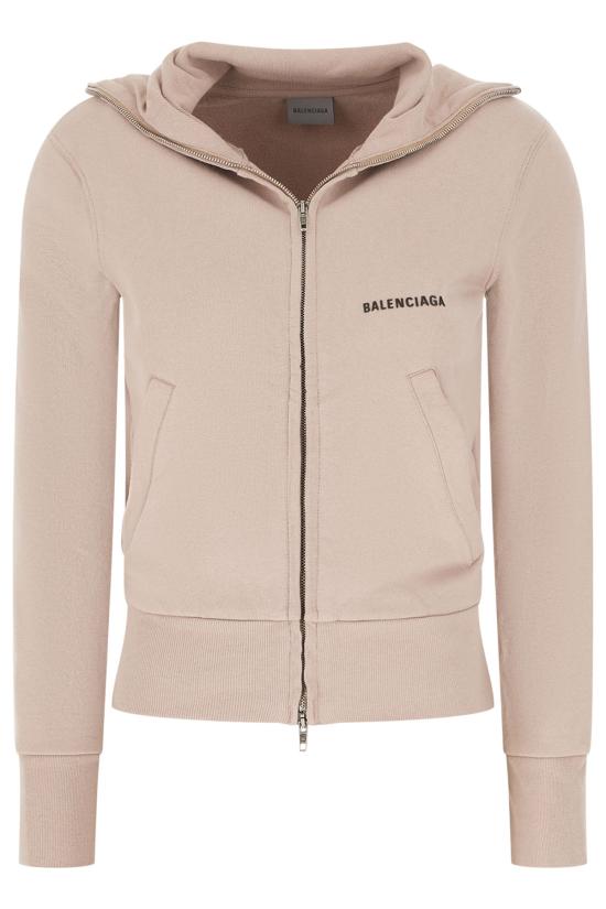 26FW 발렌시아가 피티드 집업 스웨트셔츠 자켓 A009S3TUVA4 7081 TAUPE