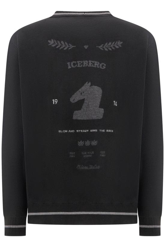 26FW 아이스 비 아이스버그 스웨터 A0127019 9000 Black - ICE B ICEBERG