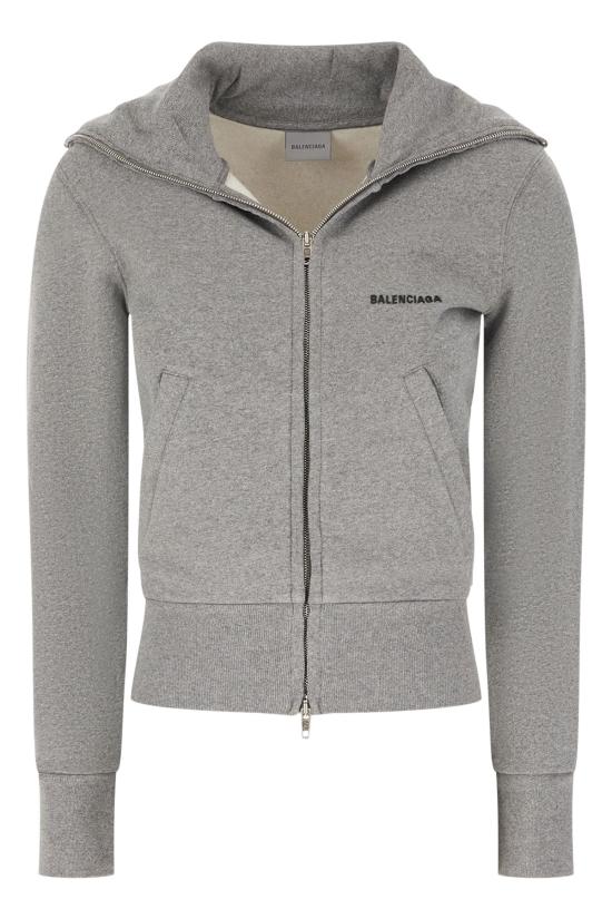 26FW 발렌시아가 피티드 집업 스웨트셔츠 자켓 A009S3TUVA4 8519 DARK HEATHER GREY