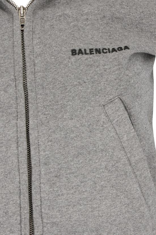 26FW 발렌시아가 피티드 집업 스웨트셔츠 자켓 A009S3TUVA4 8519 DARK HEATHER GREY - BALENCIAGA