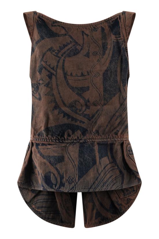 26FW 비비안웨스트우드 의류 1905000DW01P9 K408 RUST BIZARRE PRINT - VIVIENNE WESTWOOD