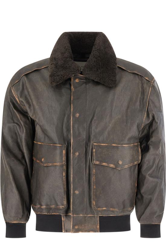 26FW 던스트 가죽 자켓 UDJU6C102G3 BRUSHED BLACK