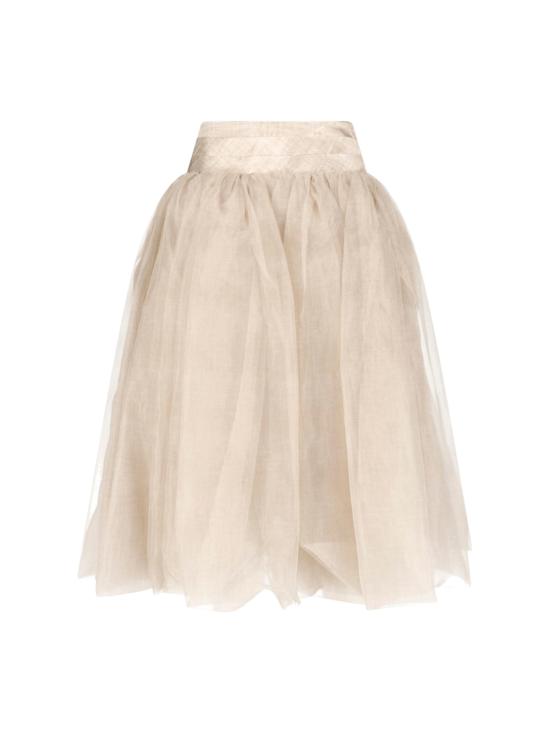 26FW 에르마노 설비노 미디 스커트 D492O756RQV S4935 BEIGE