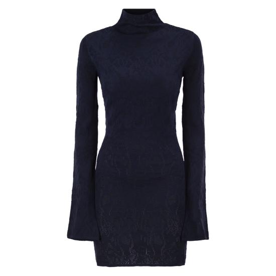 26FW 돈답 미디 원피스 DA620M01068D002DD BLUE