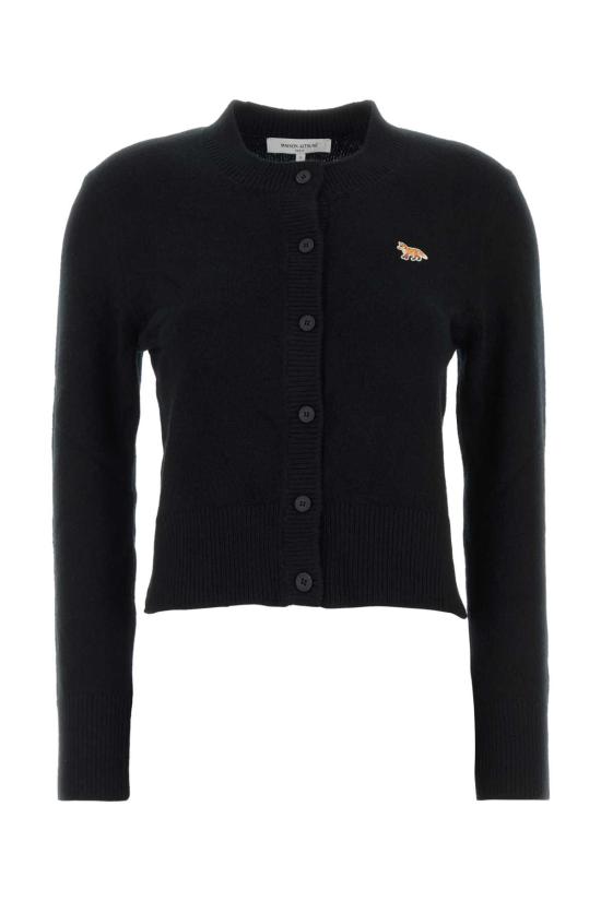 26FW 메종키츠네 베이비 폭스 램스울 피티드 가디건 PW00506KT1006 P199 BLACK