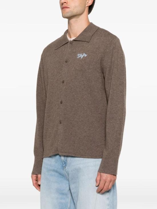 26FW 세퍼 셔츠 KNITTEDDAR DARK BROWN