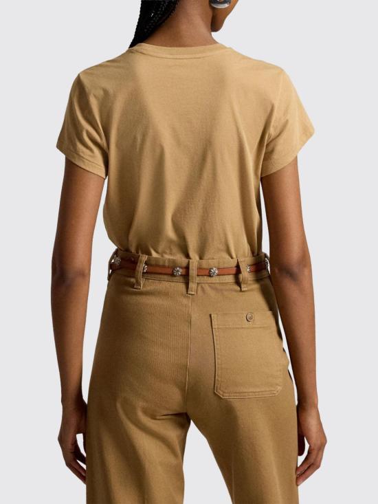 26FW 폴로 랄프로렌 클래식 핏 포니 로고 자수 티셔츠 211B14605 026 Beige - POLO RALPH LAUREN